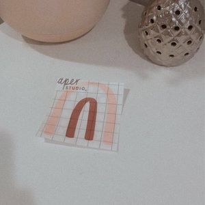 pretty in pink rainbow sticker